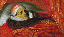 Копия картины "maurice (1567-1625), prince of orange, lying in state" художника "венне адриан ван де"