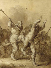 Репродукция картины "beggars fighting" художника "венне адриан ван де"
