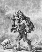 Репродукция картины "allegory of poverty" художника "венне адриан ван де"