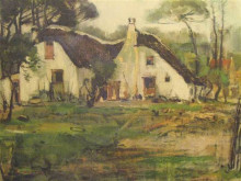 Репродукция картины "old cottage plumstead" художника "веннинг питер"
