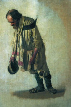 Репродукция картины "burlak with the cap in his hand" художника "верещагин василий"