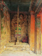 Репродукция картины "buddhist prayer machine" художника "верещагин василий"