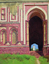 Репродукция картины "gate near the qutub minar. old delhi" художника "верещагин василий"