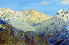 Репродукция картины "himalayas. the main peak" художника "верещагин василий"