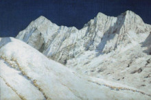 Репродукция картины "in india. himalayas snow" художника "верещагин василий"