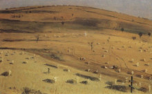 Копия картины "site of the battle fought on july 18, 1877 in front of the krishin redoubt near plevna" художника "верещагин василий"