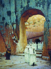 Репродукция картины "in jerusalem. royal tombs" художника "верещагин василий"