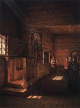 Копия картины "interior of the church of st. john the evangelist on the ishna near rostov yaroslavsky" художника "верещагин василий"