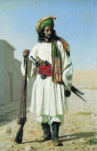 Репродукция картины "afghan" художника "верещагин василий"