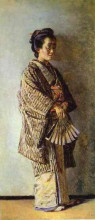 Репродукция картины "japanese woman" художника "верещагин василий"