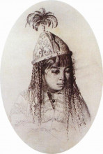Репродукция картины "kyrgyz girl" художника "верещагин василий"