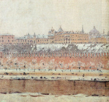 Копия картины "moscow kremlin in winter" художника "верещагин василий"