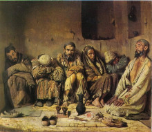 Копия картины "eaters of opium" художника "верещагин василий"