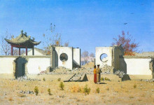 Репродукция картины "развалины китайской кумирни. ак-кент" художника "верещагин василий"