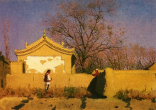 Копия картины "chinese house" художника "верещагин василий"