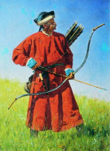 Репродукция картины "bukhara soldiers (sarbaz)" художника "верещагин василий"