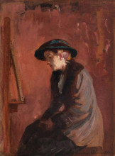 Картина "in front of the easel" художника "вермонт николае"