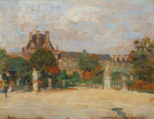 Копия картины "louvre entrance" художника "вермонт николае"