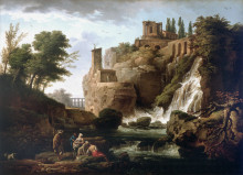Картина "tivoli landscapes (1748) by joseph vernet" художника "верне клод жозеф"