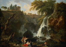Копия картины "the cascade at tivoli" художника "верне клод жозеф"
