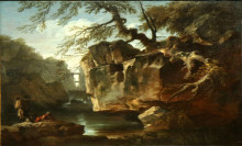 Репродукция картины "vernet-cascade.jpg" художника "верне клод жозеф"