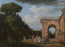 Копия картины "view of villa ludovisi" художника "верне клод жозеф"