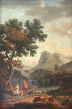 Репродукция картины "la berg&#232;re des alpes" художника "верне клод жозеф"