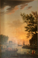 Копия картины "l&#39;entr&#233;e d&#39;un port de mer par temps calme" художника "верне клод жозеф"