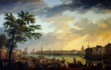 Репродукция картины "le port de la rochelle" художника "верне клод жозеф"