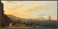 Копия картины "vue de naples avec le v&#233;suve" художника "верне клод жозеф"