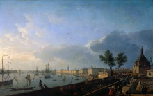 Копия картины "deuxi&#232;me vue du port de bordeaux" художника "верне клод жозеф"