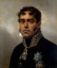 Копия картины "портрет генерала пабло морильо" художника "верне орас"
