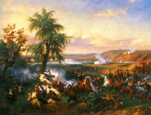 Копия картины "the battle of habra, algeria, december 1835" художника "верне орас"