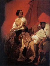 Репродукция картины "judith and holofernes" художника "верне орас"