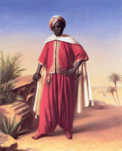 Репродукция картины "portrait of an arab" художника "верне орас"