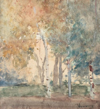 Репродукция картины "birch forest" художника "верона артур"