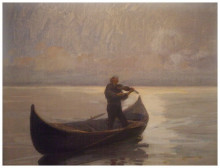 Картина "violinist in a boat" художника "верона артур"