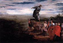 Копия картины "st anthony preaching to the fish" художника "веронезе паоло"