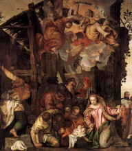 Копия картины "adoration of the shepherds" художника "веронезе паоло"