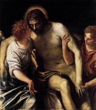 Репродукция картины "dead christ supported by two angels" художника "веронезе паоло"