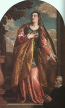 Копия картины "st. lucy and a donor" художника "веронезе паоло"