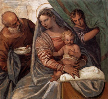 Картина "the holy family" художника "веронезе паоло"