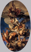 Картина "jupiter hurling thunderbolts at the vices" художника "веронезе паоло"