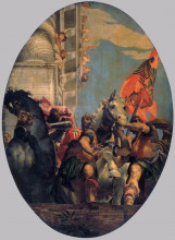 Репродукция картины "the triumph of mordecai" художника "веронезе паоло"