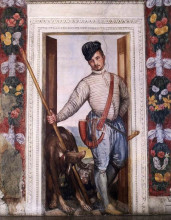 Репродукция картины "nobleman in hunting attire" художника "веронезе паоло"