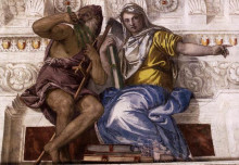 Картина "saturn (time) and historia" художника "веронезе паоло"