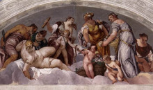 Копия картины "vulcan and venus" художника "веронезе паоло"