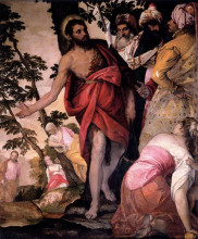 Картина "st john the baptist preaching" художника "веронезе паоло"