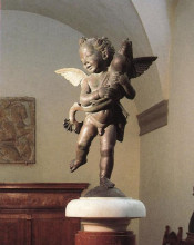 Репродукция картины "putto with dolphin" художника "верроккьо андреа"