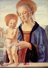 Копия картины "madonna and child" художника "верроккьо андреа"